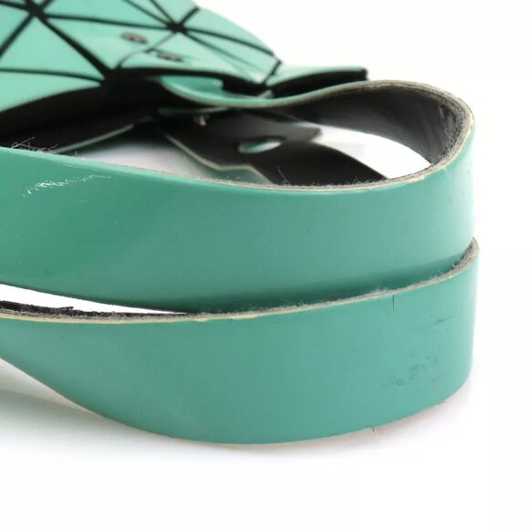 Auth BAOBAO ISSEYMIYAKE Handbag Tote Bag Green PVC - Picture 9 of 14